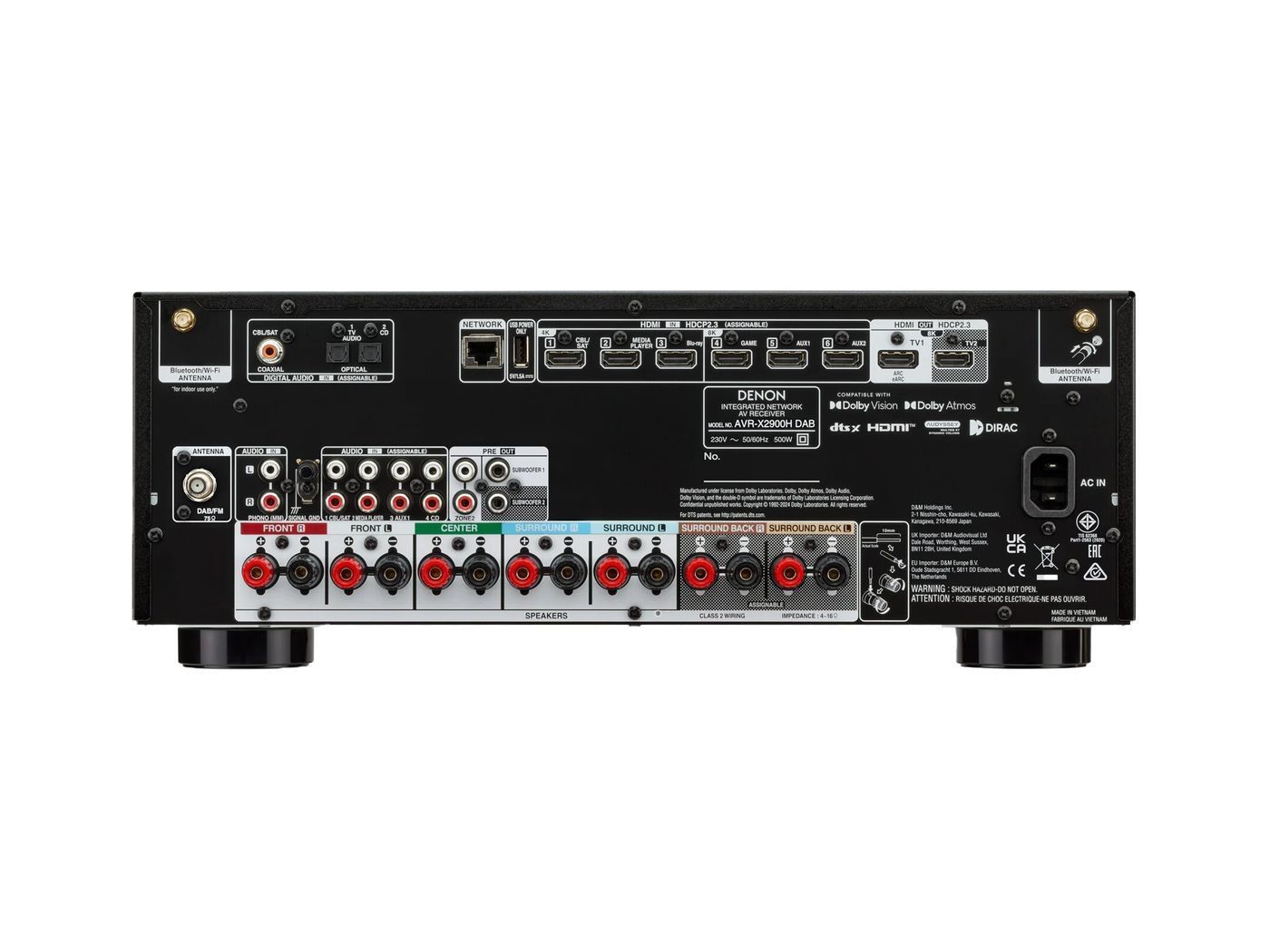 AV Ресивер Denon AVR-X2900H DAB Black